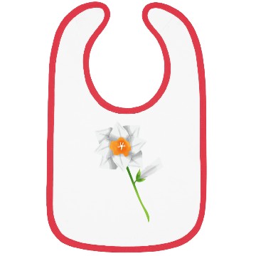 Discover Flower Spring Daffodil Narcissus White - Gift Idea Bibs