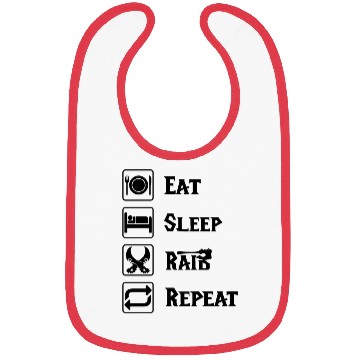 Discover Eat sleep raid repeat world of warcraft present Bibs