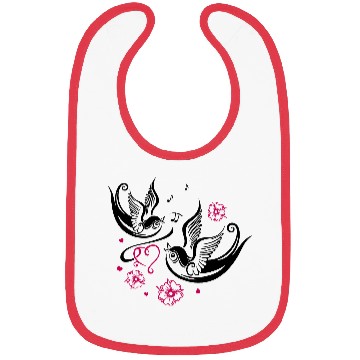 Discover Sakura Cherry Blossom Swallow Birds Spring Flowers Bibs