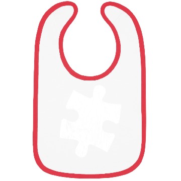 Discover White puzzle piece Bibs