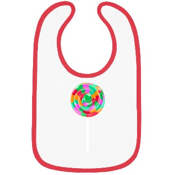 Discover Lollipop Stick Swirl Sweet Candy Bibs
