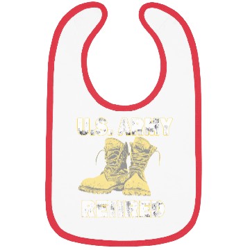 Discover US Army Retired Distressed With Logo Short Sleeve Bibs