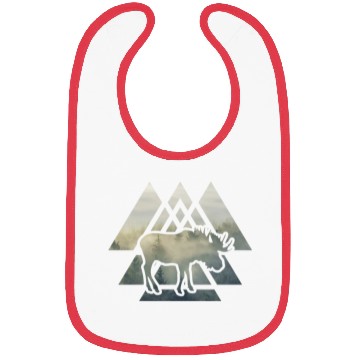 Discover Elk Moose Silhouette Mountain Forest Bibs