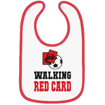 Discover Walking red card referee soccer design Bibs