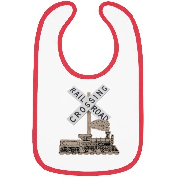 Discover Train Track Railroad Crossing Bibs