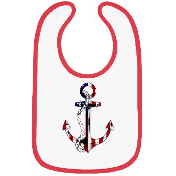 Discover American Flag Anchor Bibs