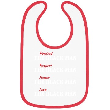 Discover Black Man (Wht Text) Bibs