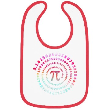 Discover Pi Spiral Novelty Bibs for Pi Day