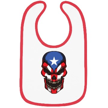 Discover Puerto Rico Skull | Proud Boricua Flag Bibs