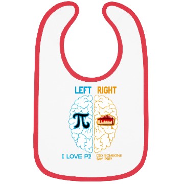 Discover I love Pi / Math icon / Pi / Pie / Math nerd Bibs