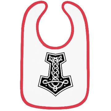 Discover Mjolnir thors hammer vikings odin lightning Bibs