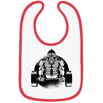 Discover Gorilla Dumbell Bibs