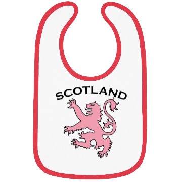 Discover Cute Scottish rampant lion light pink Bibs