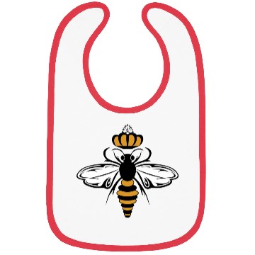 Discover Queen Bee with Crown Motif Bibs