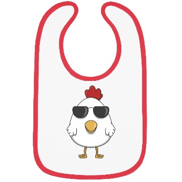 Discover Chicken cool sunglasses farm animal chickens hen Bibs