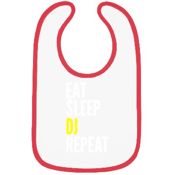 Discover DJ Funny Gift - Eat Sleep DJ Repeat Bibs