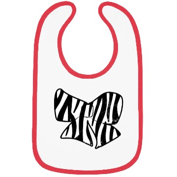 Discover Cheer Coach Zebra Pattern Bow Gift Bibs
