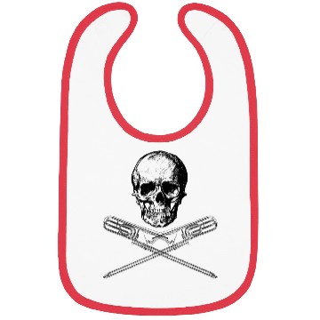 Discover Skull and Cross Bones Black Bibs