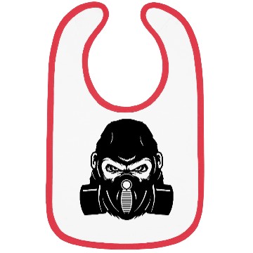Discover gorilla with gas mask Bibs