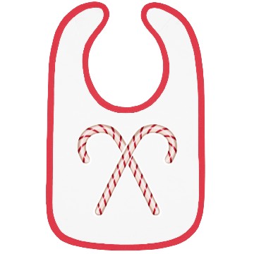 Discover Candy Cane Crossed Christmas Bibs