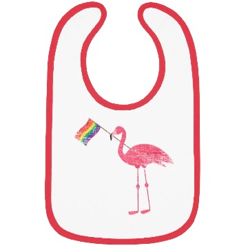 Discover Flamingo Rainbow Bibs