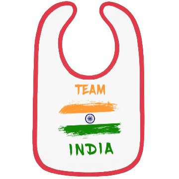 Discover Team India Design / Gift New Delhi Calcutta Bibs