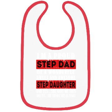 Discover Funny Step Dad Bibs Fathers Day Gift Step Daughte