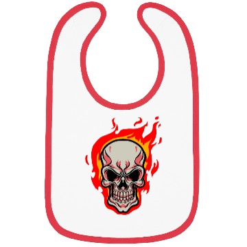 Discover Skull Fire Human Skeleton Teeth Bones Masks Gift Bibs