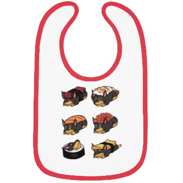 Discover Doberman Sushi Nigiri Bibs