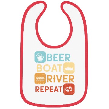 Discover Beer Boat River Repeat Bibs