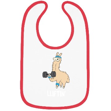 Discover Lama in the gym - lifting weights Bibs