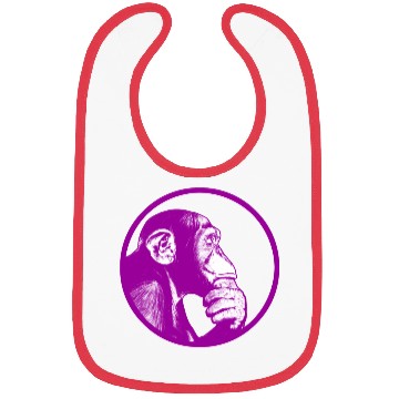 Discover Think of monkey chimpanzee Bibs