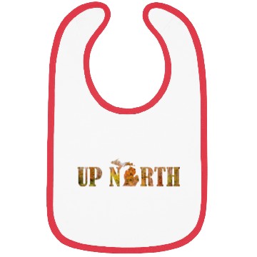 Discover Up North Michigan Fall Leaves Silhouette Design Bibs