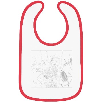 Discover Heavy Metal Skelly (White) Bibs
