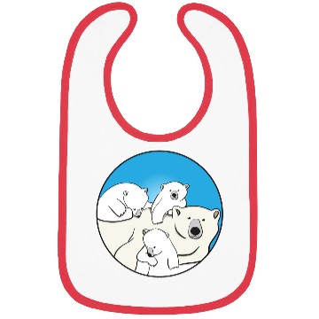 Discover The polar bear family Bibs