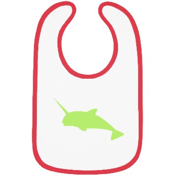 Discover Sharp narwhal in green uniwhale Bibs