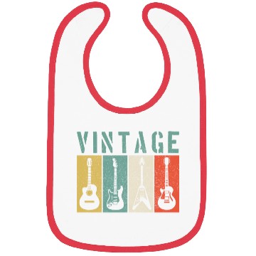 Discover Guitar Player Vintage Gift Bibs