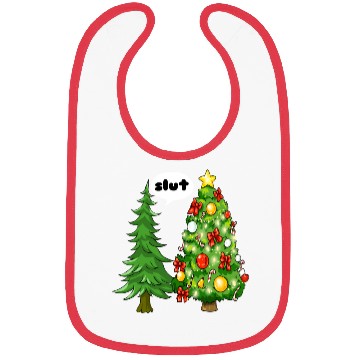 Discover Funny Christmas Tree Slut Bibs
