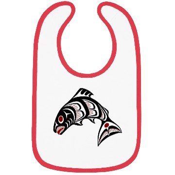 Discover Native American Red Black Haida Vector Salmon Bibs