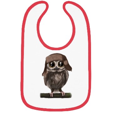 Discover Owl - Ushanka big eyes Bibs