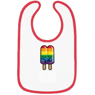 Discover Let's stick together funny gay couple popsicle Bibs