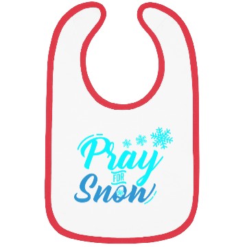 Discover Pray for Snow Snow White Christmas Praying Bibs