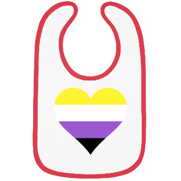 Discover Nonbinary pride flag heart LGBTQ Bibs