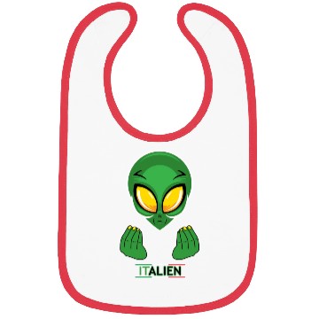 Discover Funny Alien Italian Italy Bibs