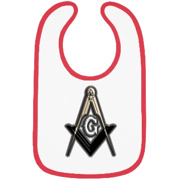 Discover Freemason Compass Metal White Sharp Bibs
