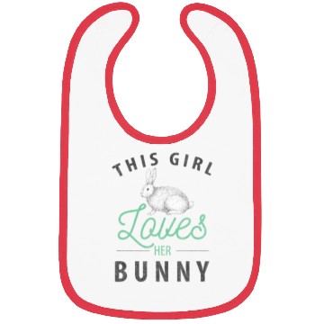 Discover Girl Loves Her Bunny Rabbit Easter Womens Bibs