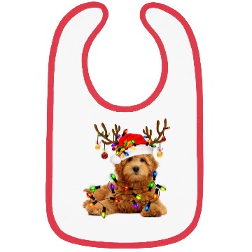 Discover Womens Goldendoodle Christmas Bibs Reindeer