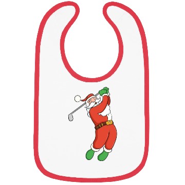 Discover Santa Claus Golfing Christmas Design Bibs