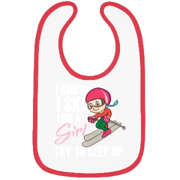 Discover Winter Ski Girl Bibs