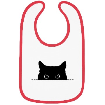 Discover Black Cat Peeking Bibs